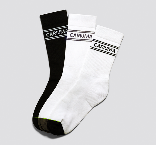 Skate Socks Cariuma 3-Pack (White/Black, White/Grey, Black/White)