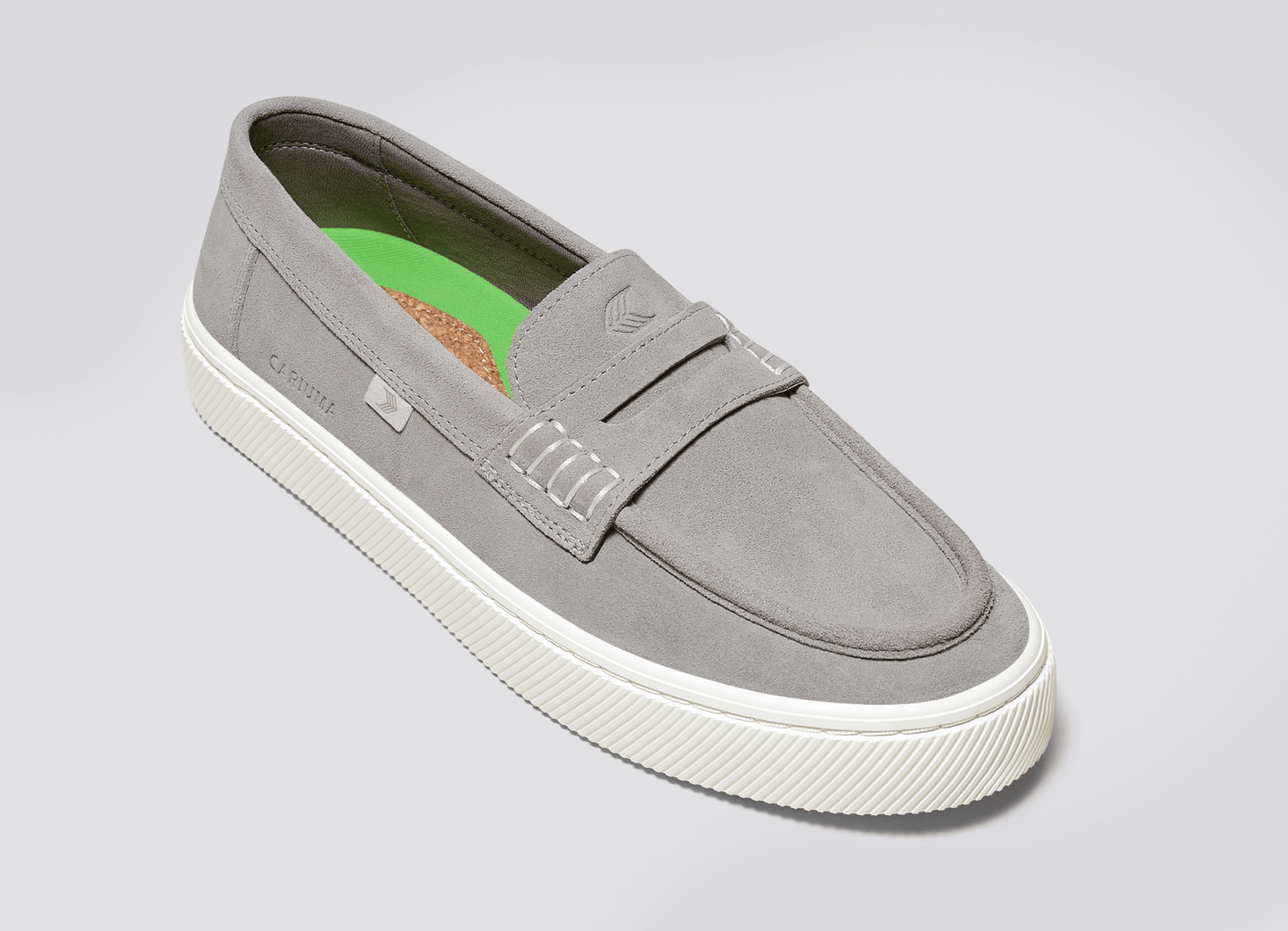 CAJU Loafer Light Grey Suede Women