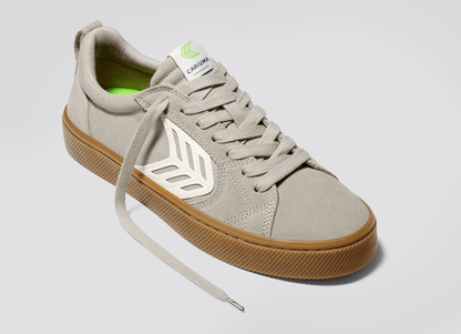 CATIBA PRO Gum Cloud Grey Suede and Canvas Ivory Logo Sneaker Women