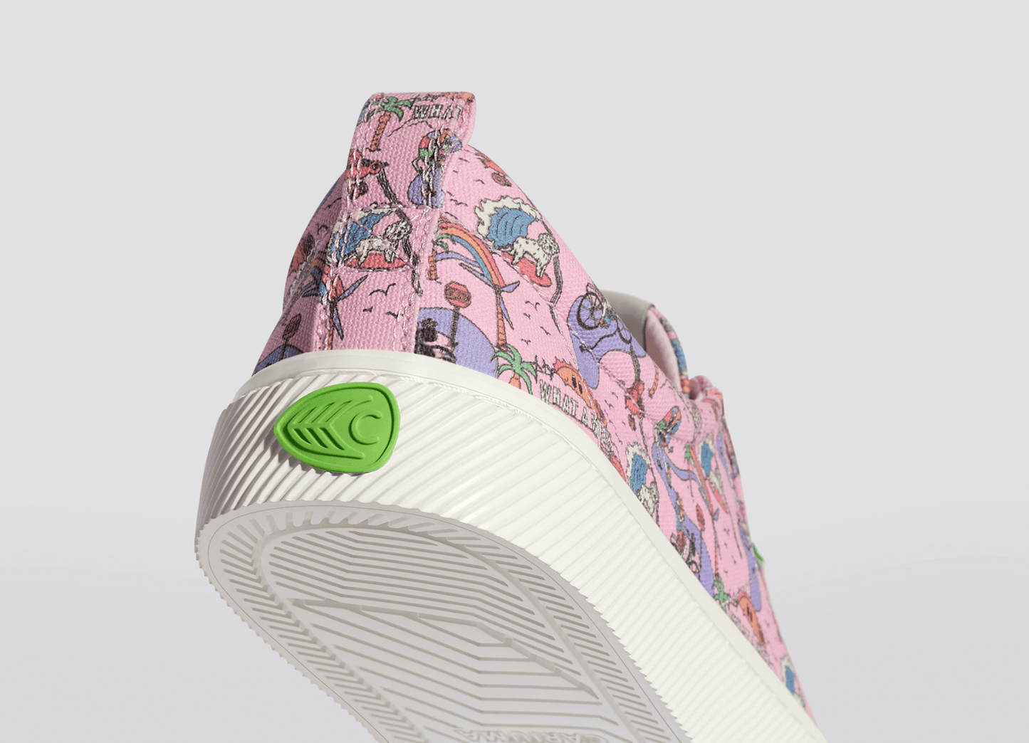 Crooked OCA Low Rose Graphic Print Canvas Sneaker Men