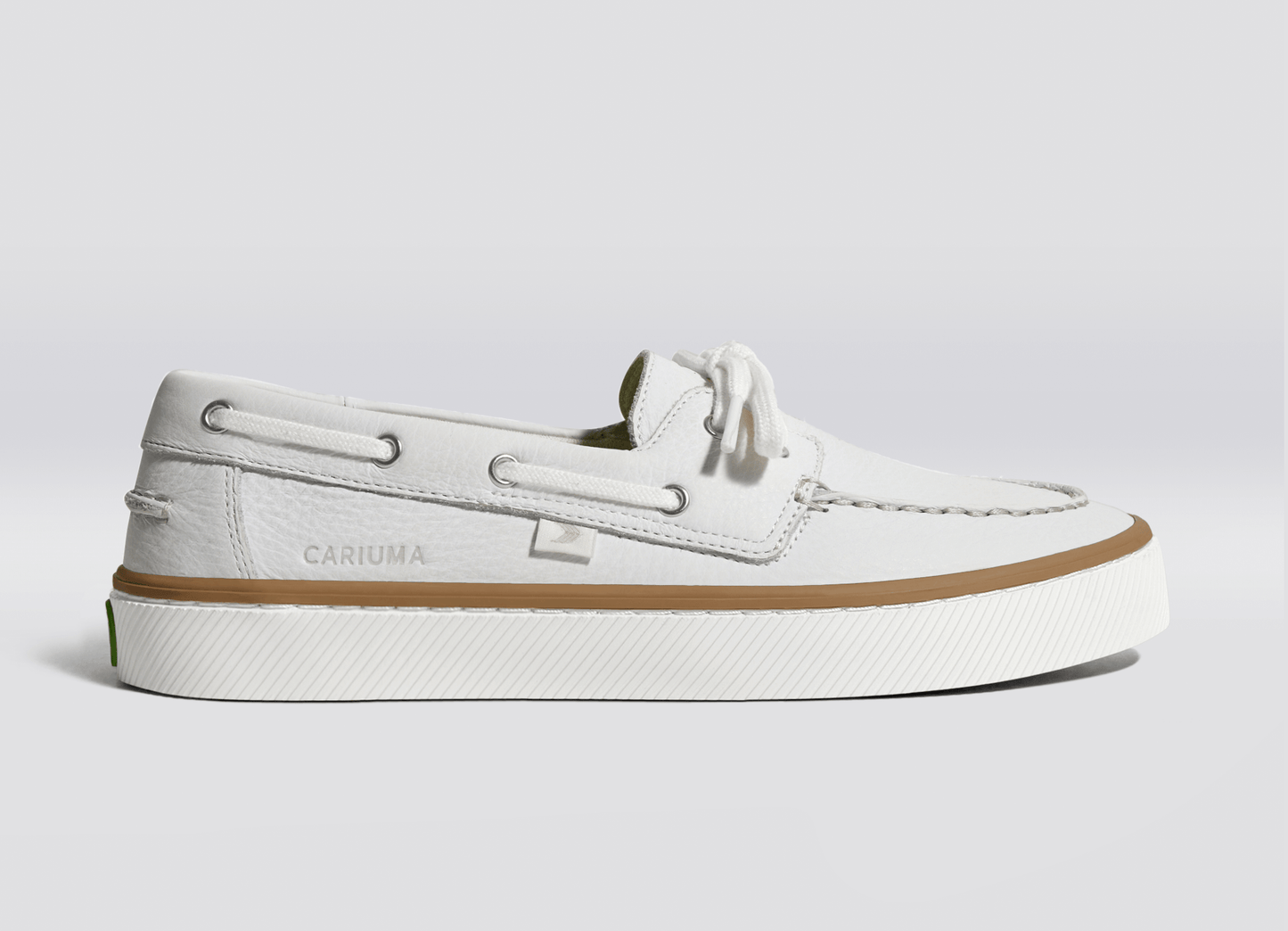 Mare Boat Shoe White Premium Leather Men