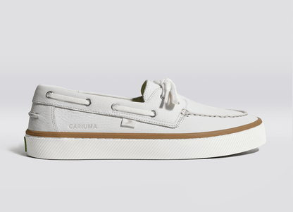 Mare Boat Shoe White Premium Leather Men