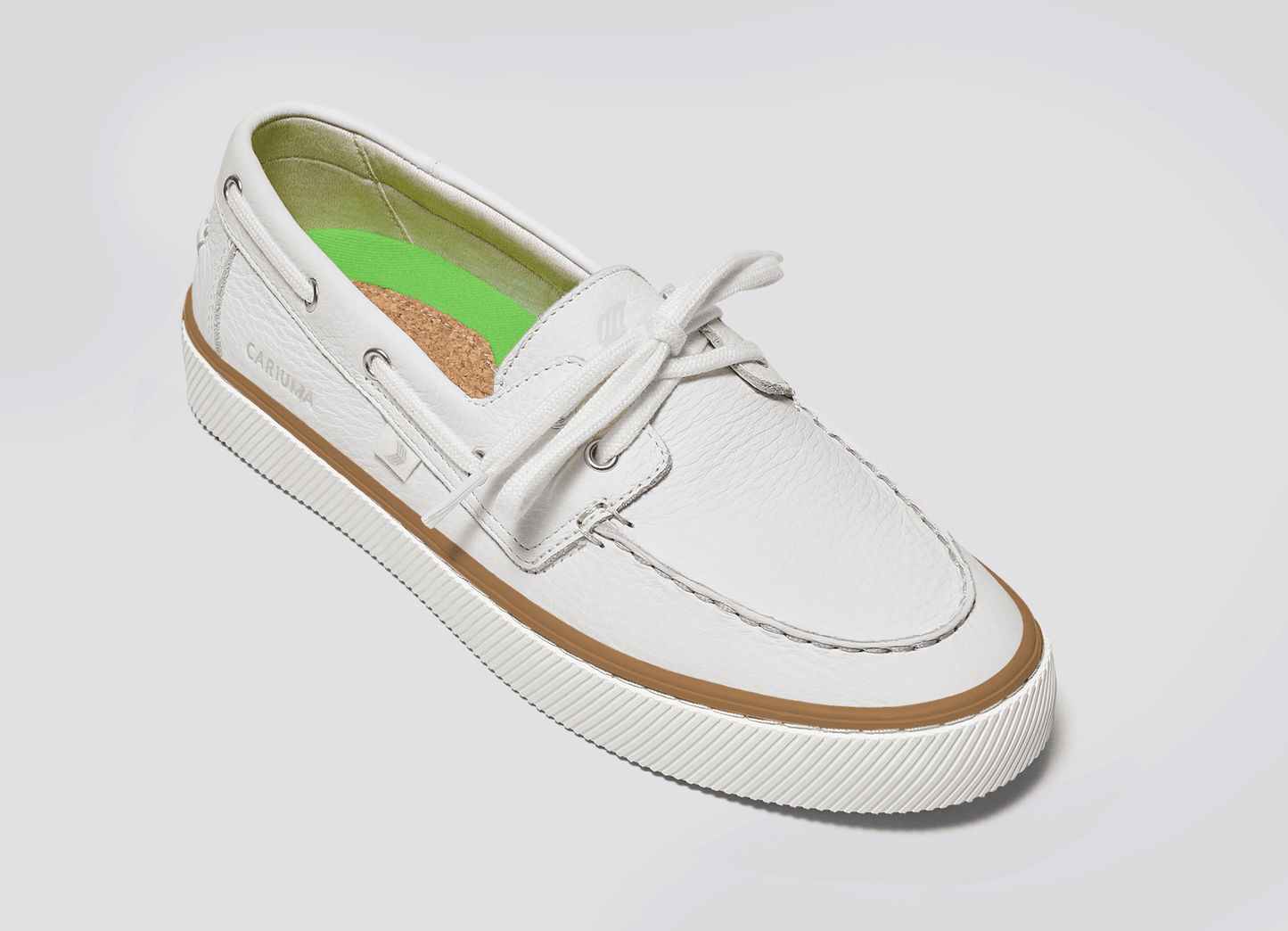 Mare Boat Shoe White Premium Leather Men