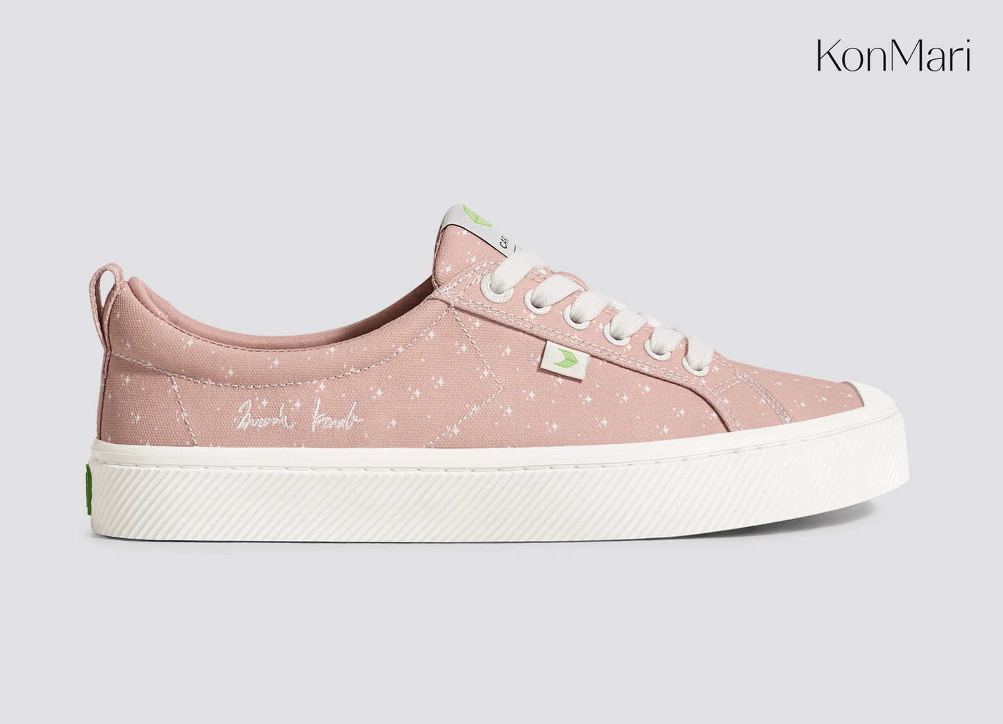 Marie Kondo OCA Low Rose Canvas Contrast Thread Sneaker Women