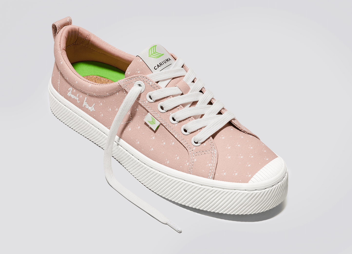 Marie Kondo OCA Low Rose Canvas Contrast Thread Sneaker Women