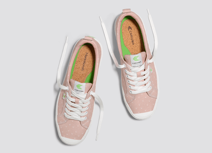 Marie Kondo OCA Low Rose Canvas Contrast Thread Sneaker Women