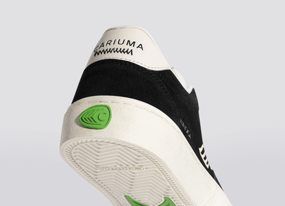 NAIOCA Black Suede Ivory Logo Sneaker Men