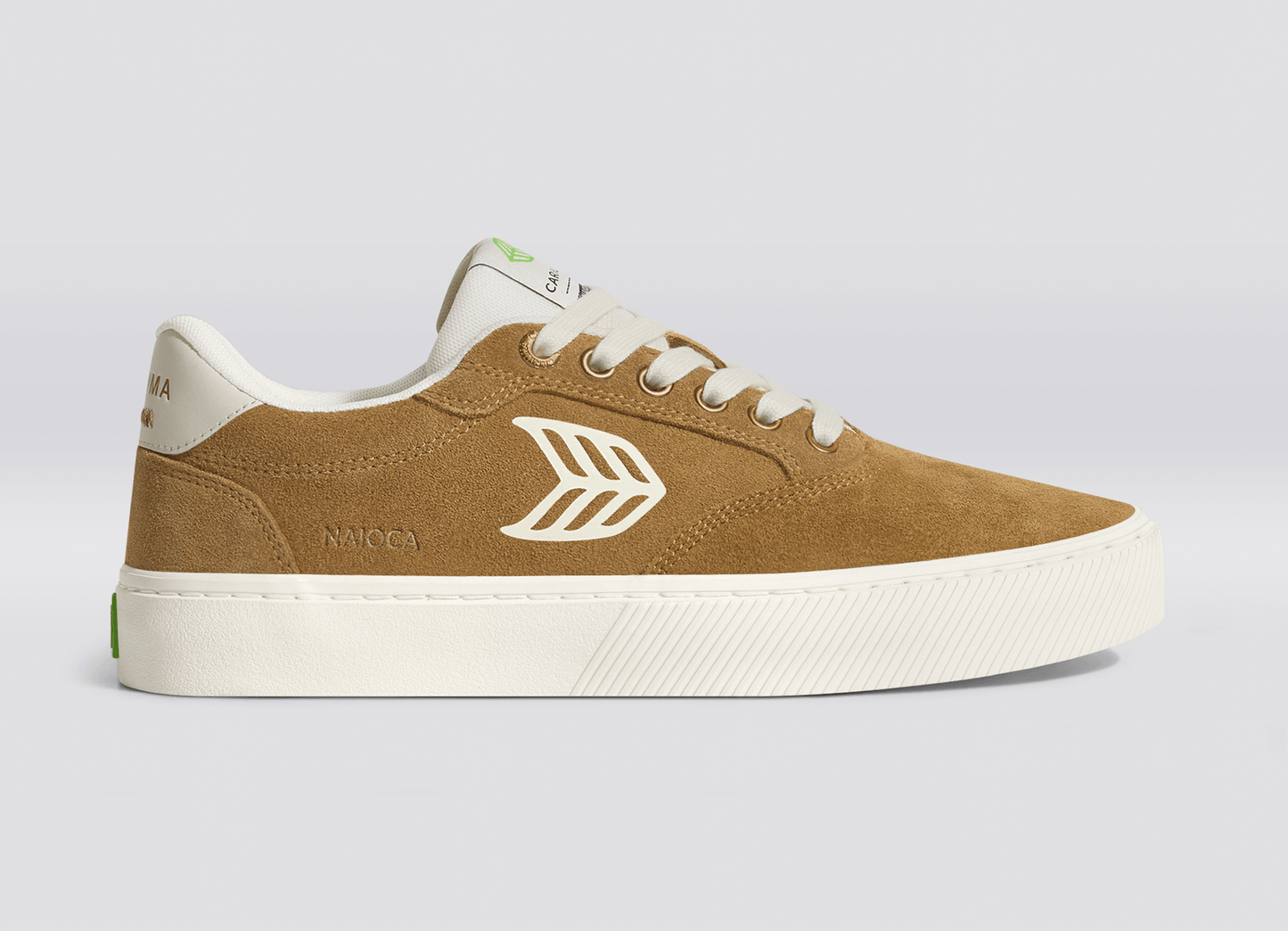 NAIOCA Camel Suede Ivory Logo Sneaker Men