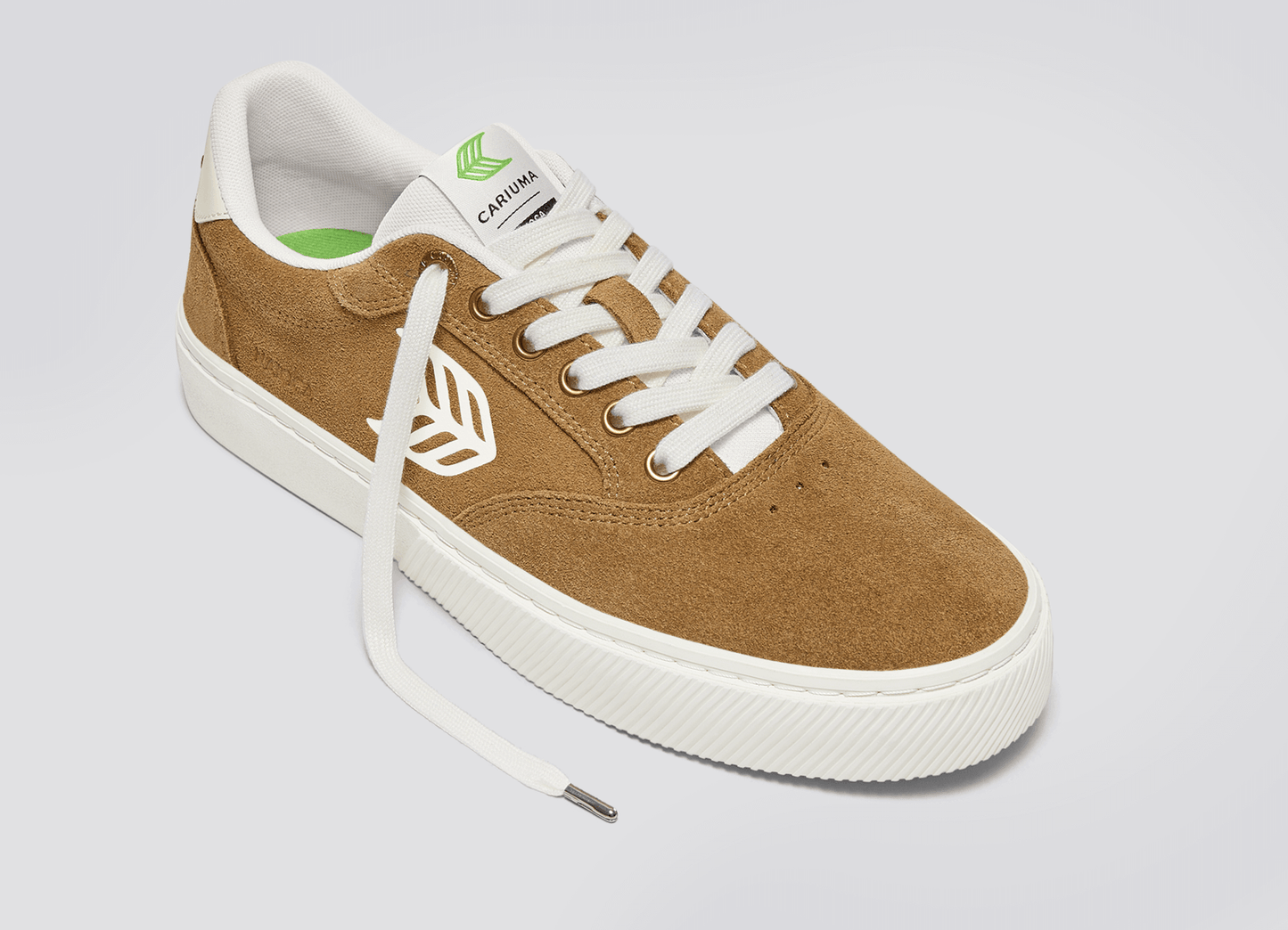 NAIOCA Camel Suede Ivory Logo Sneaker Men