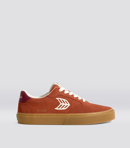 NAIOCA Gum Picante Suede Off-White Logo Ruby Wine Sneaker Women