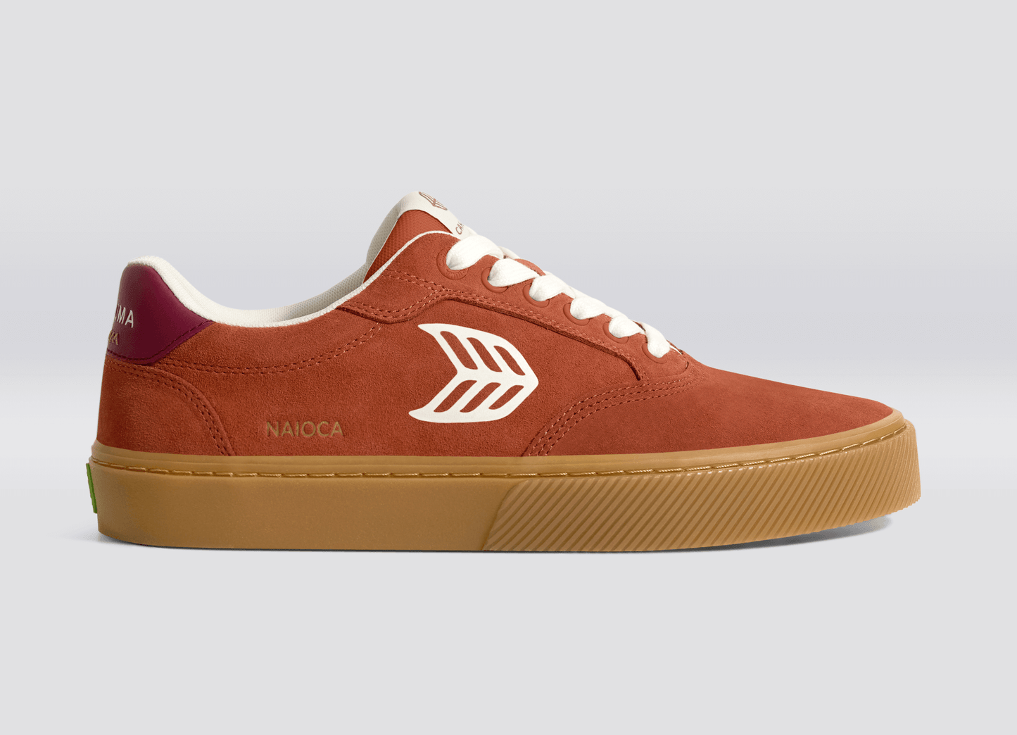 NAIOCA Gum Picante Suede Off-White Logo Ruby Wine Sneaker Women