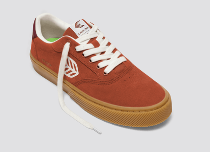 NAIOCA Gum Picante Suede Off-White Logo Ruby Wine Sneaker Women