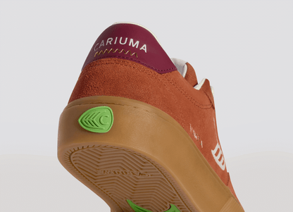 NAIOCA Gum Picante Suede Off-White Logo Ruby Wine Sneaker Men