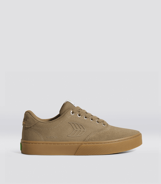 NAIOCA PRO Gum Burnt Sand Suede and Canvas Burnt Sand Logo Sneaker Women