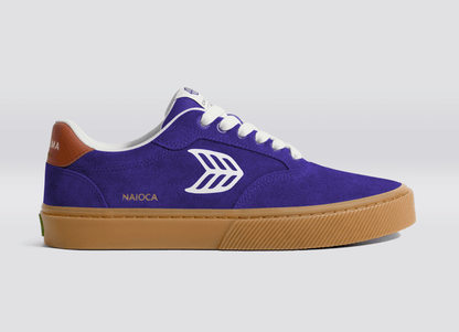 NAIOCA Gum Liberty Purple Suede Off-White Logo Orange Sneaker Women