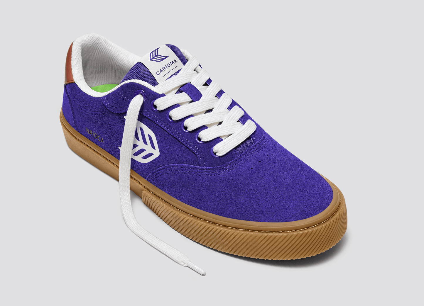 NAIOCA Gum Liberty Purple Suede Off-White Logo Orange Sneaker Women