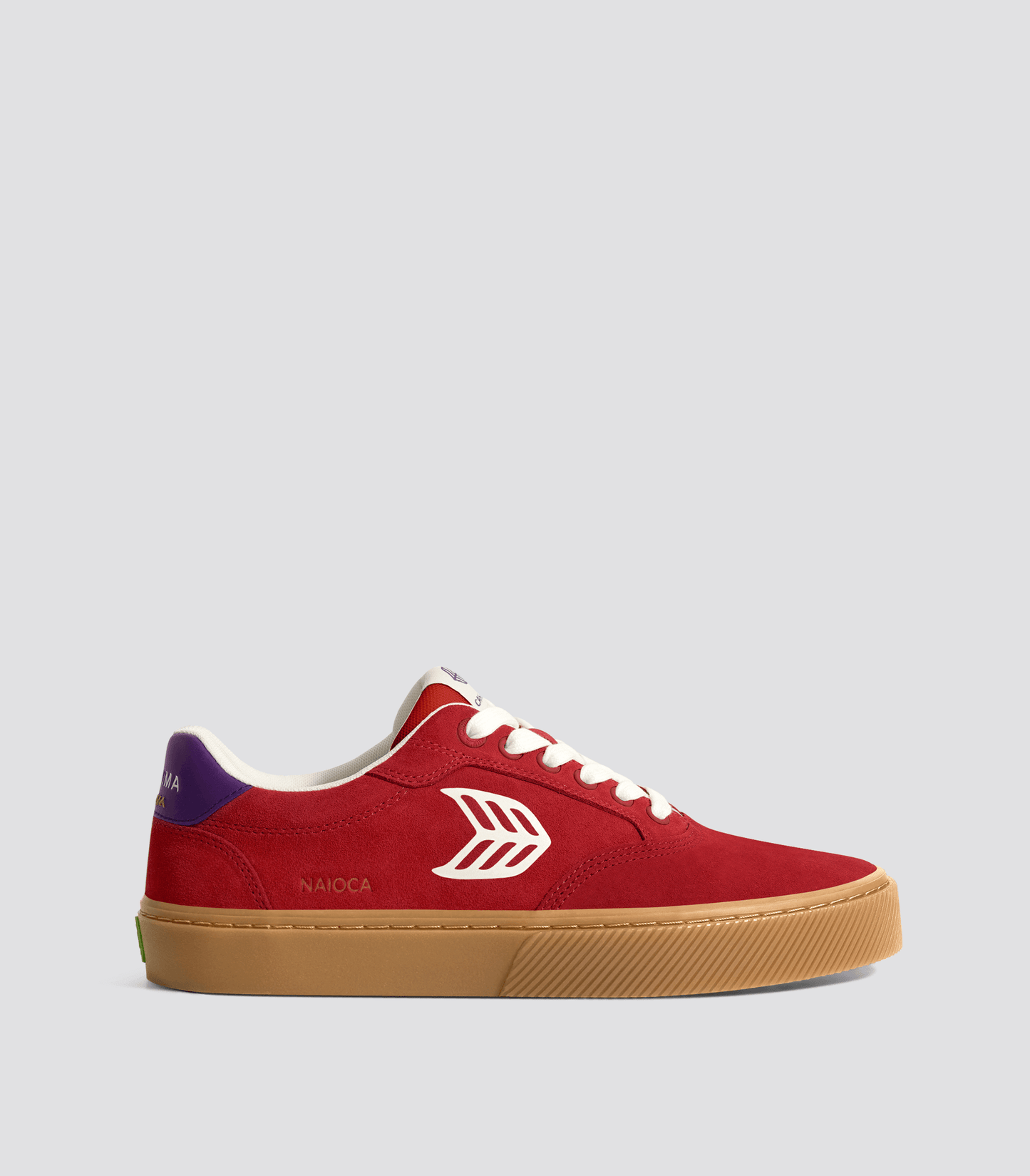 NAIOCA Gum Samba Red Ivory Logo Purple Sneaker Women