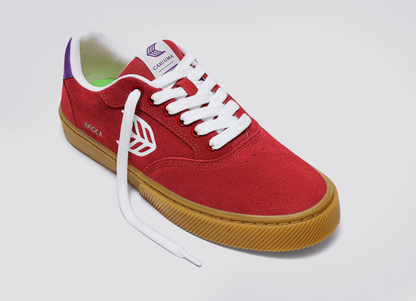 NAIOCA Gum Samba Red Ivory Logo Purple Sneaker Women