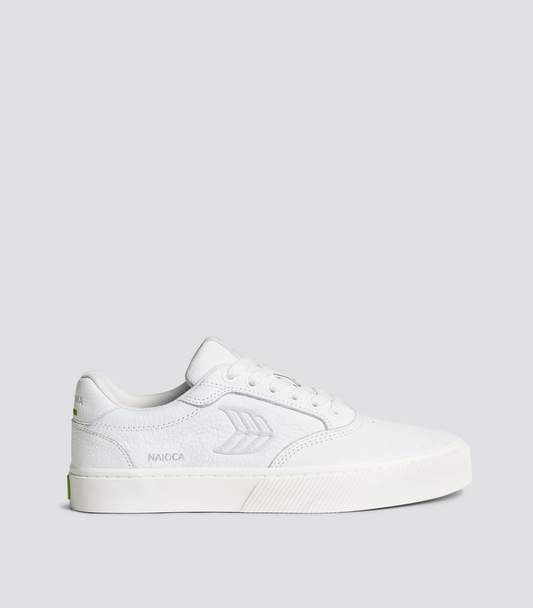 NAIOCA White Premium Leather Ice Logo Sneaker Men