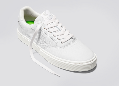 NAIOCA White Premium Leather Ice Logo Sneaker Men