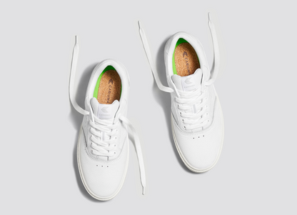 NAIOCA White Premium Leather Ice Logo Sneaker Women