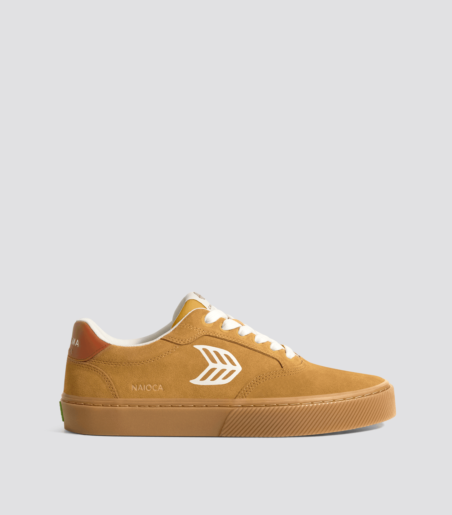 NAIOCA Gum Lemon Curry Suede Ivory Logo Burnt Orange Sneaker Women