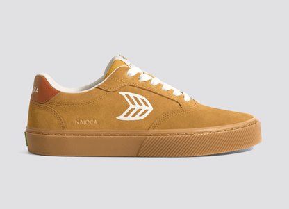 NAIOCA Gum Lemon Curry Suede Ivory Logo Burnt Orange Sneaker Men