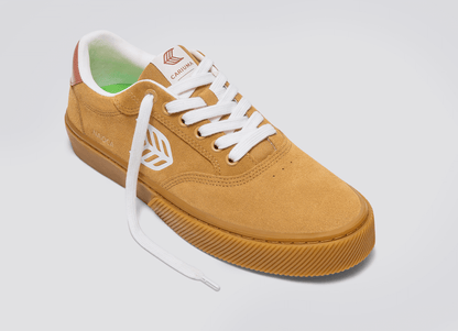 NAIOCA Gum Lemon Curry Suede Ivory Logo Burnt Orange Sneaker Men