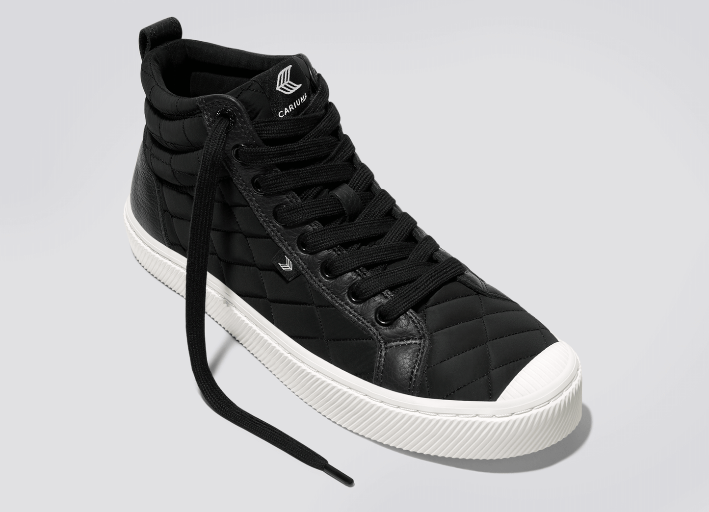 OCA High Quilt Black Premium Leather Sneaker Women