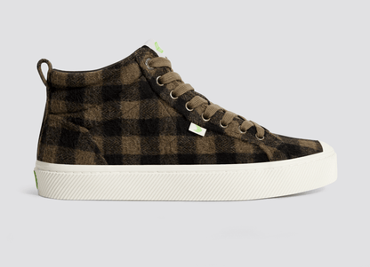 OCA High Brown Plaid Sneaker Women