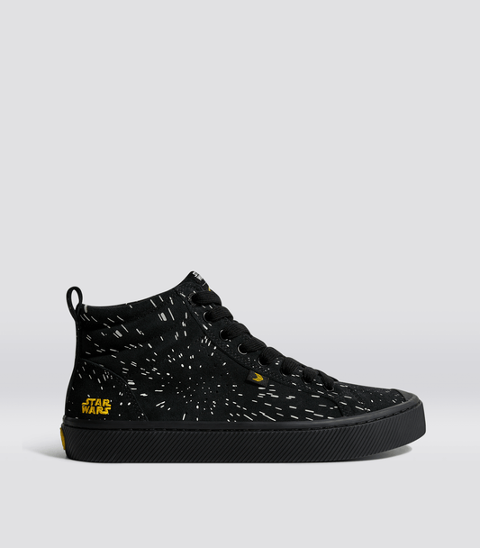 STAR WARS OCA High Black Suede Light Speed Graphic Print Sneaker Women