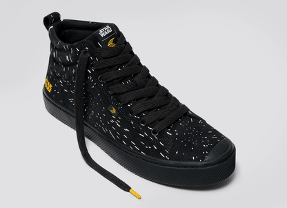 STAR WARS OCA High Black Suede Light Speed Graphic Print Sneaker Women