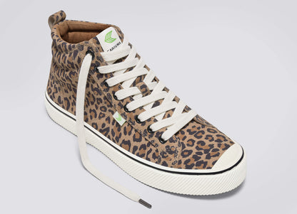 OCA High Stripe Leopard Print Suede Sneaker Women