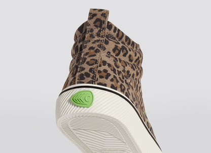 OCA High Stripe Leopard Print Suede Sneaker Men