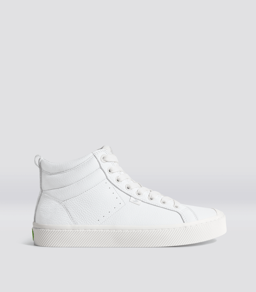 CARIUMA: Women's High Top Off-White Leather Sneaker | The OCA High