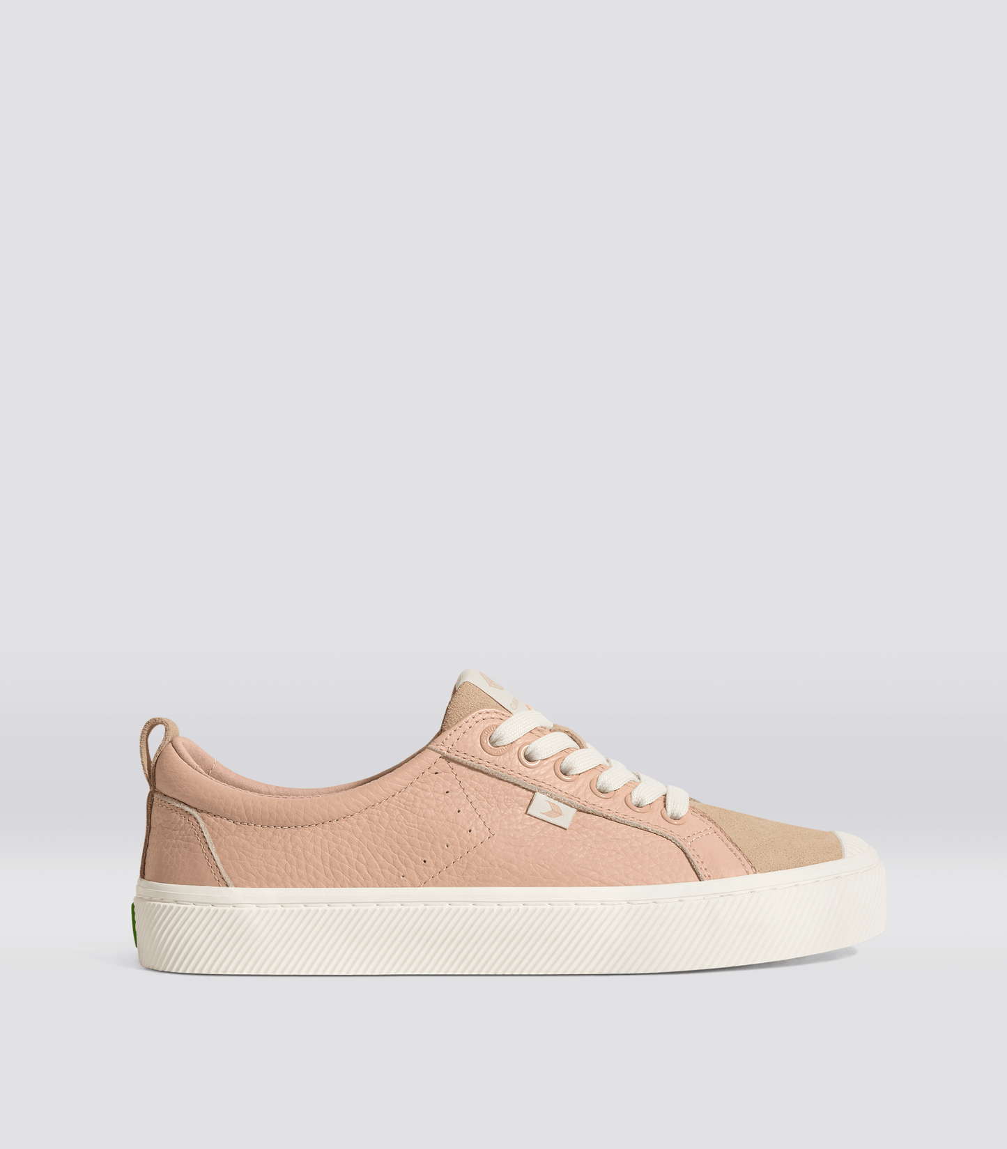 OCA Low Beige Premium Leather Nude Suede Sneaker Men