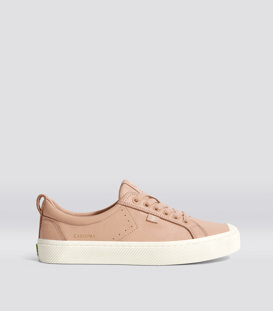 OCA Low Beige Premium Leather Sneaker Women