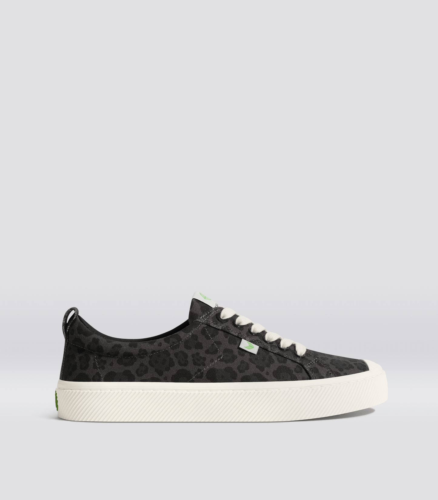 OCA Low Black Jaguar Print Canvas Sneaker Women