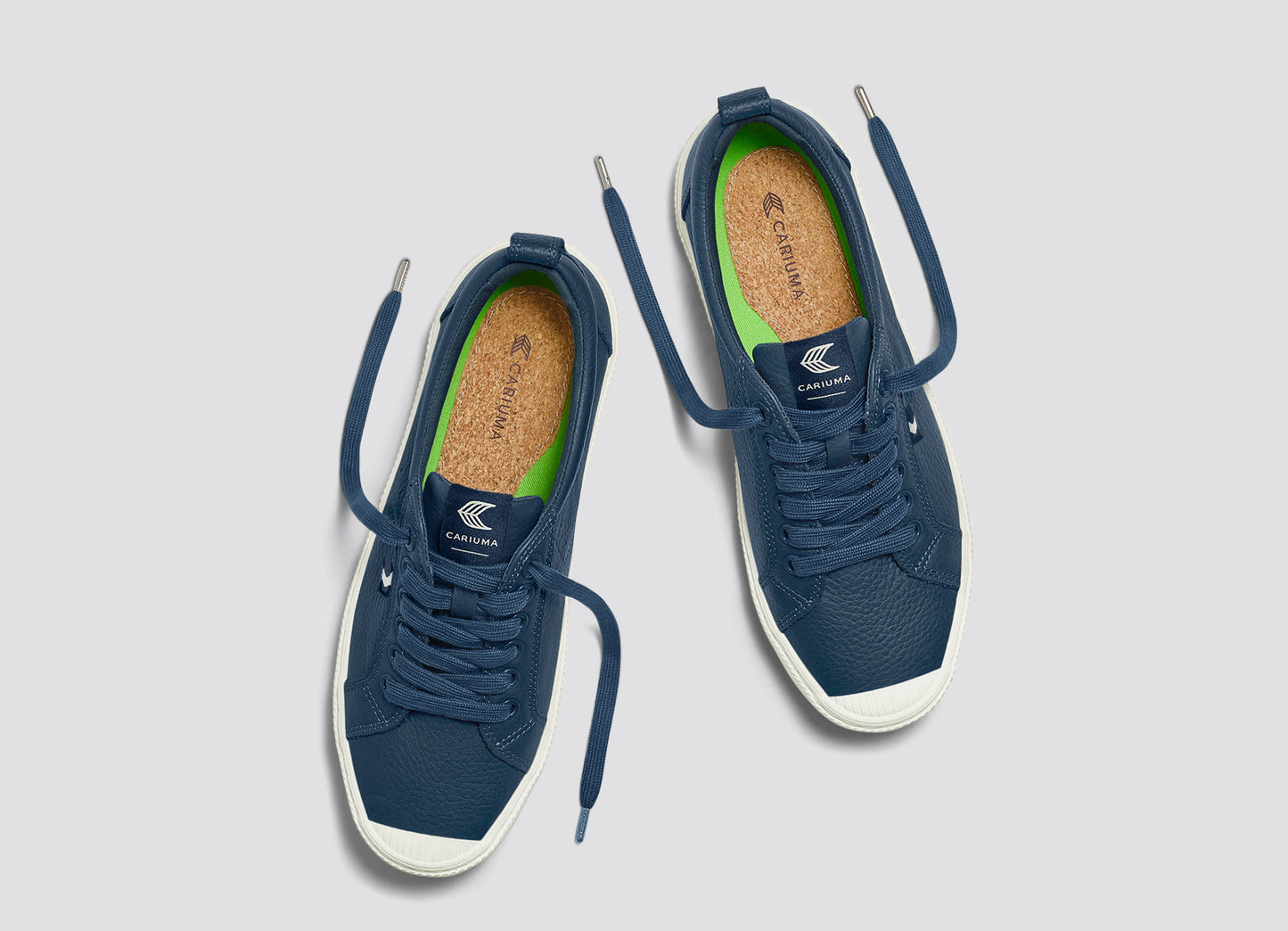 OCA Low Dark Denim Premium Leather Sneaker Men