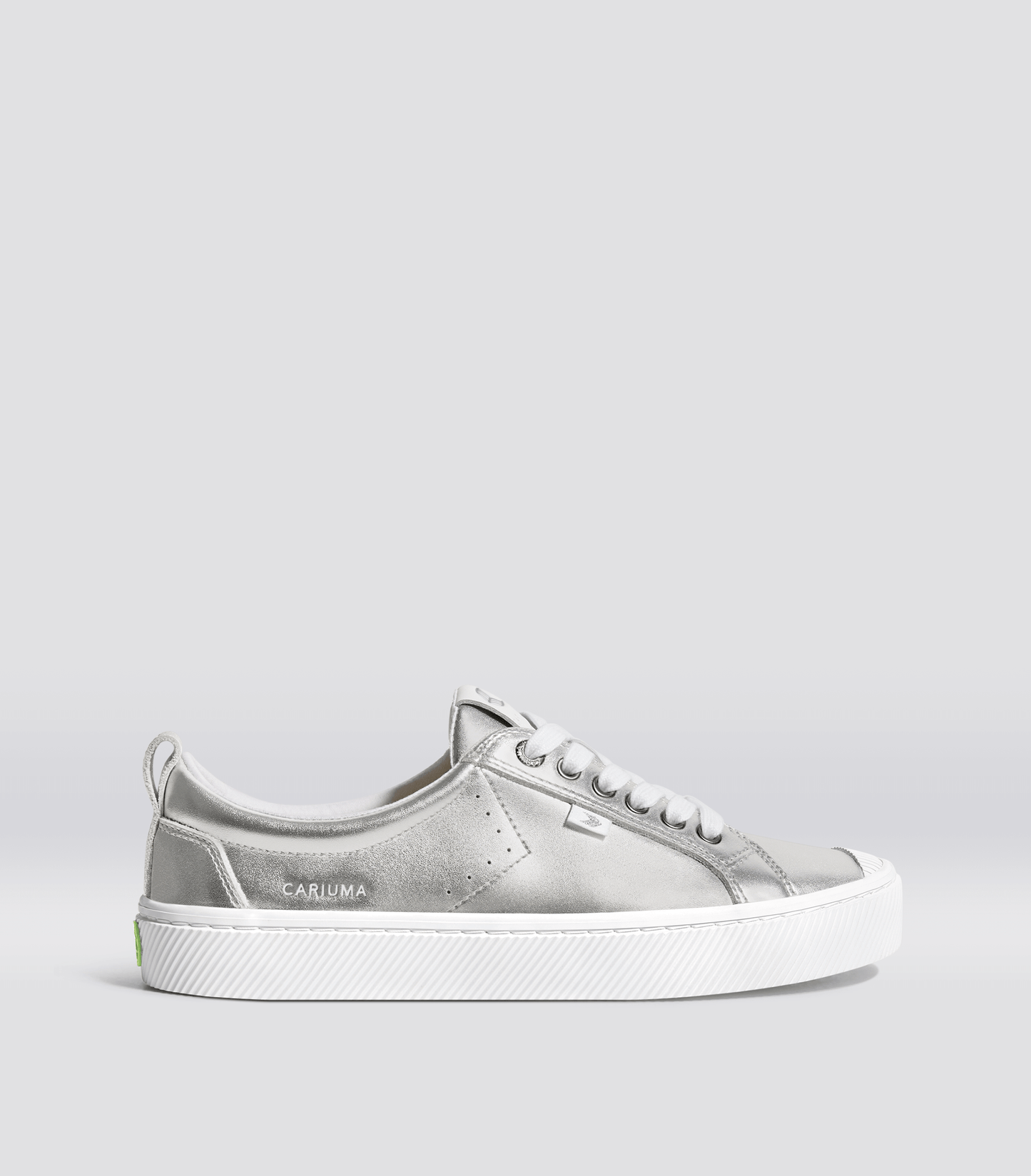 OCA Low Metallic Silver Leather Sneaker Men