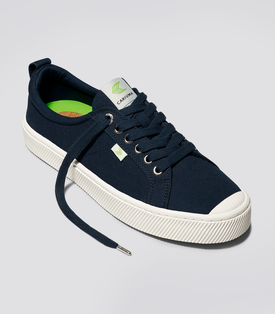 CARIUMA: Men's Low Top Navy Blue Canvas Shoes | OCA Low