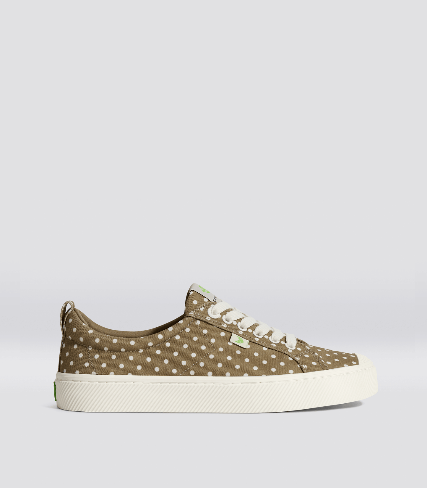 OCA Low Burnt Sand Canvas White Polka Dots Sneaker Men