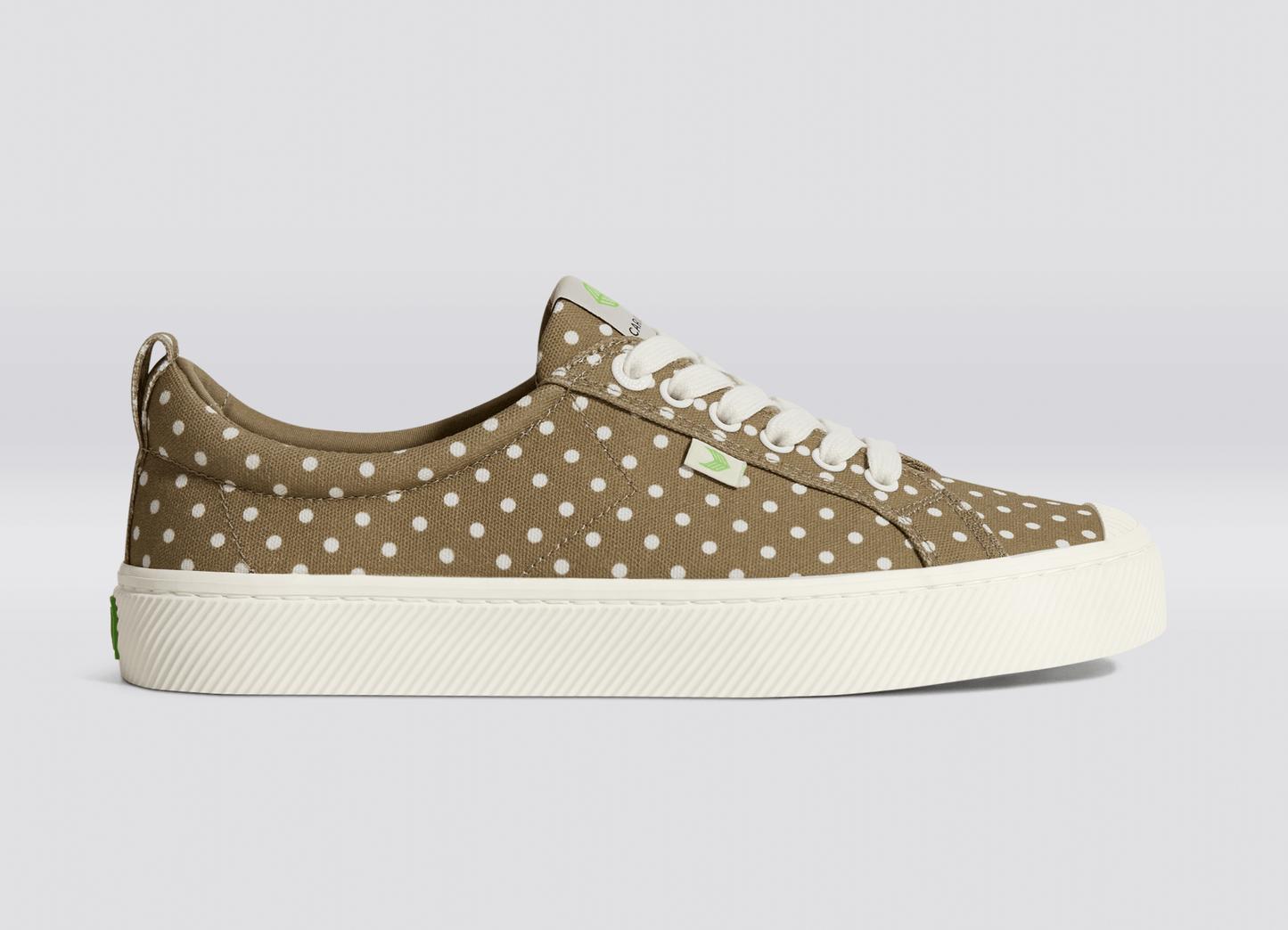 OCA Low Burnt Sand Canvas White Polka Dots Sneaker Men