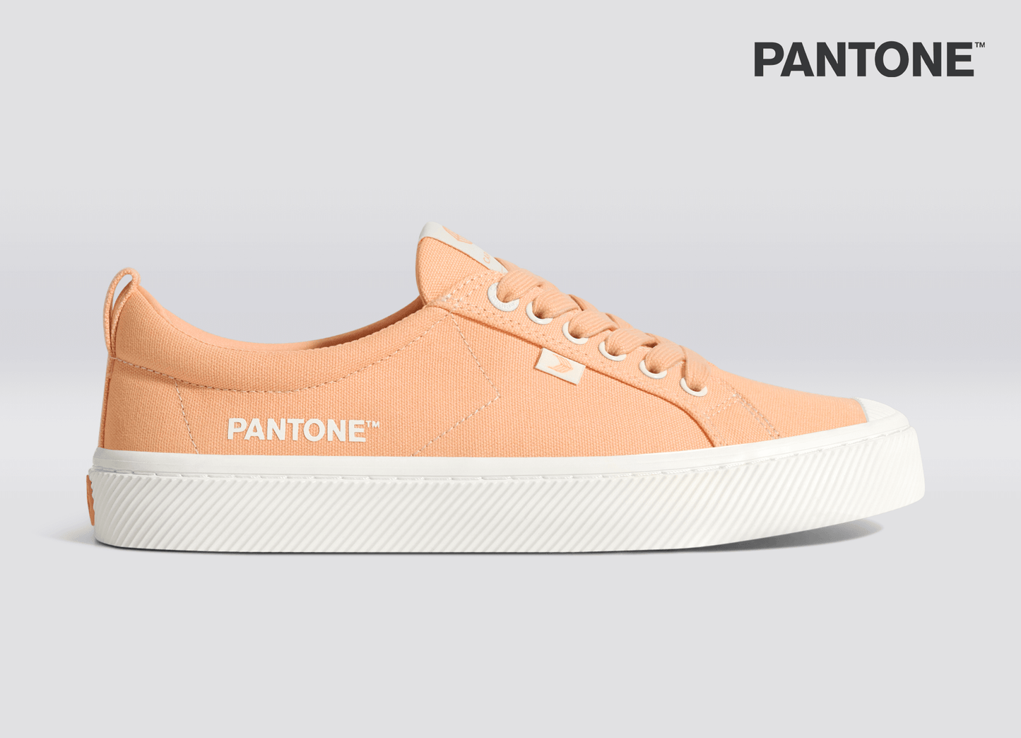 OCA Low Pantone Peach Fuzz Canvas Contrast Thread Sneaker Women