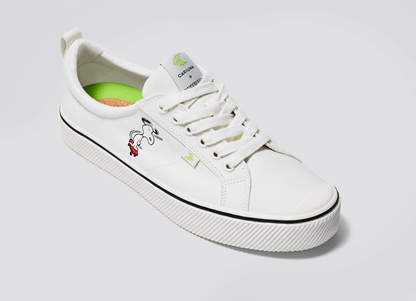 PEANUTS OCA Low Snoopy Skate Off-White Canvas Sneaker Women