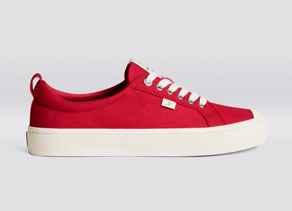 OCA Low Red Canvas Sneaker Women