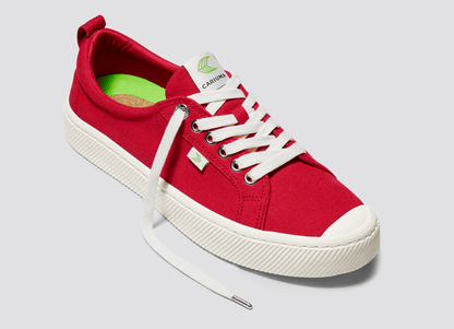 OCA Low Red Canvas Sneaker Women