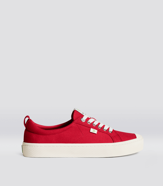 OCA Low Red Canvas Sneaker Women