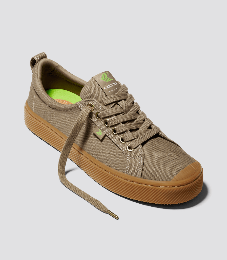 CARIUMA Men s Low Top Sand Gum Canvas Sneaker The OCA Low