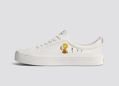 The Simpsons OCA Low White Canvas Lisa Tree Sneaker Women